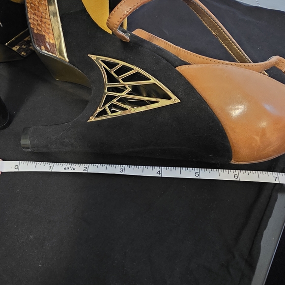 Sam Edelman Brown and Yellow Platform Sandals - Picture 5 of 7